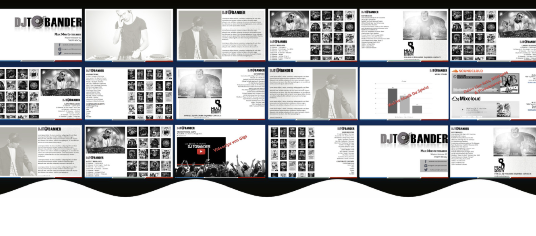 Professionell Bewerben mit dem DJ Pressekit Template für PowerPoint